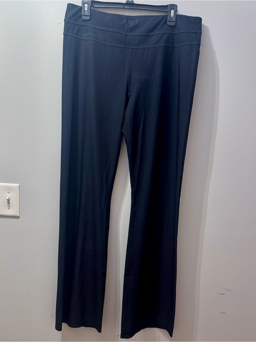 Calvin Klein Performance Women's Black Stretch Wide-Leg Pants, Size XL
